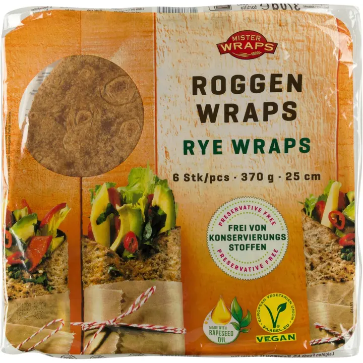 Mr Wraps ruis tortillat 6kpl 370g