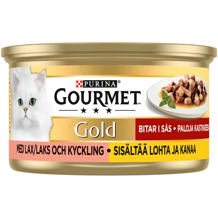 Gourmet täissööt kassidele lõhe ja kanalihaga 85 g