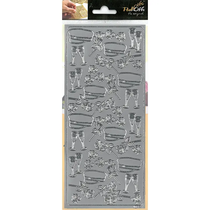 J.K. Primeco ääriviivatarra ylioppilas hopea 1ark/pkt