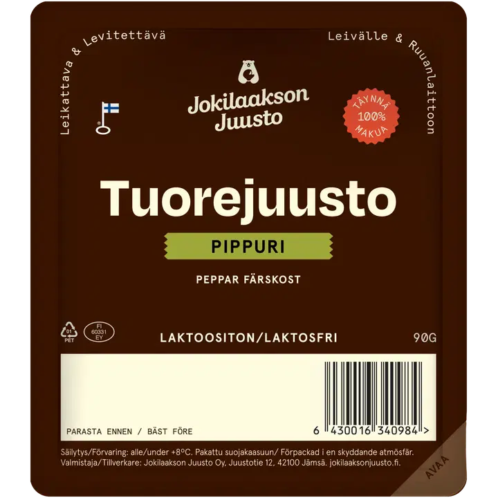 Jokilaakson Juusto Tuorejuusto pippuri 90g