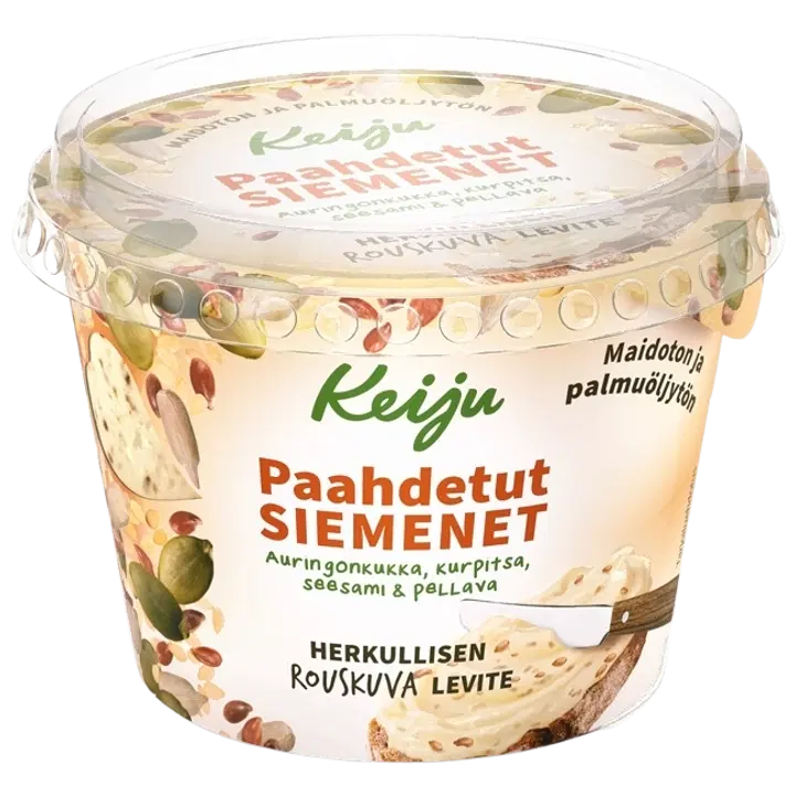 Keiju paahdetut siemenet rypsiöljy-kasvirasvalevite 50% 180g