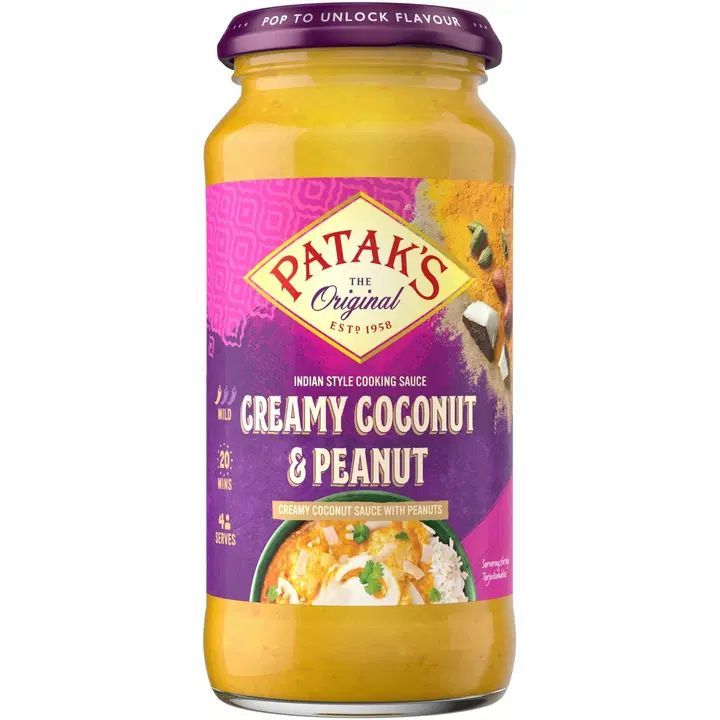 Patak's Creamy Coconut & Peanut Currykastike 450g