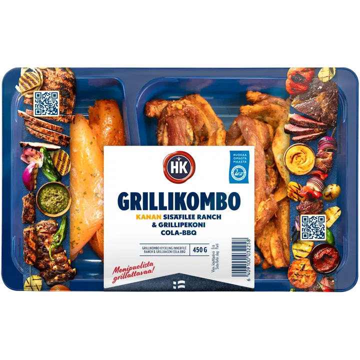 HK Grillikombo Kanan sisäfile Ranch ja Grillipekoni Cola-BBQ 450g