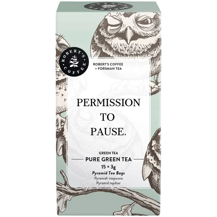 Robert's Coffee x Forsman tea Pure Green Tea Vihreä maustamaton tee 15x3g