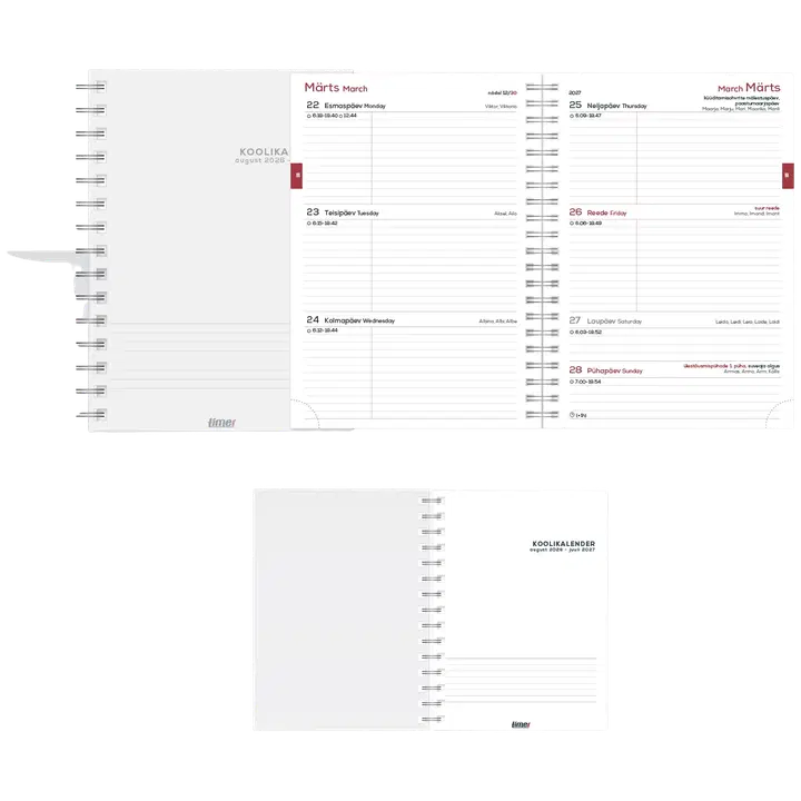 Koolikalender spirex sisu