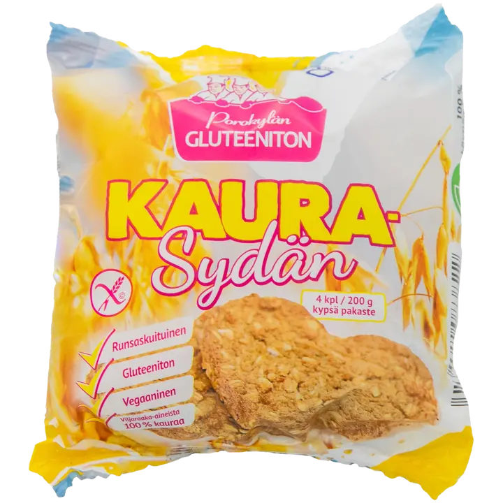 Porokylän Kaurasydän 4 kpl / 200 g gluteeniton pakaste