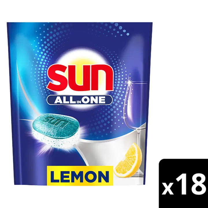 Sun Lemon All-in-1 diskmaskinstabletter 18 st