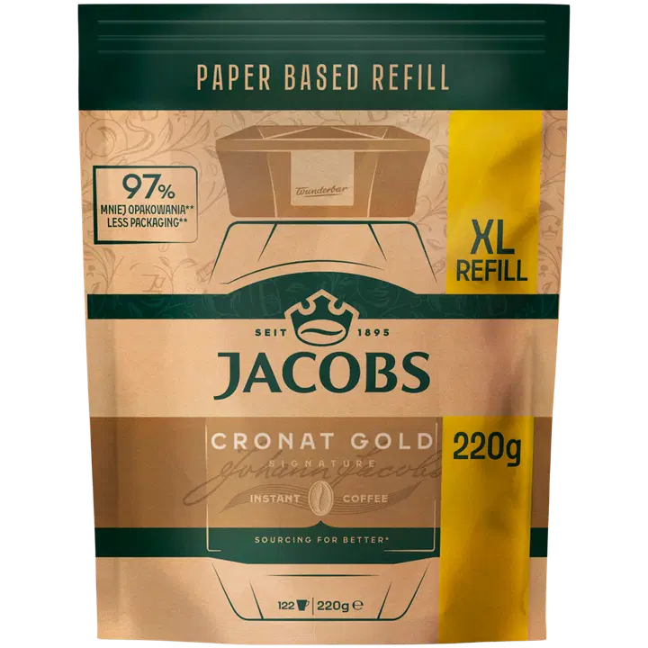 Jacobs Cronat Gold snabb 220g XL-refillpåse