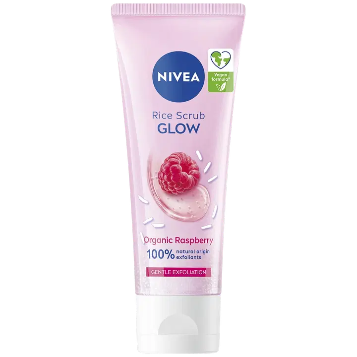 NIVEA 75ml Glow Rice Scrub -kuorintavoide kuivalle iholle