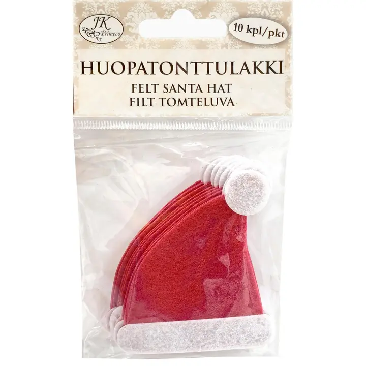 J.K. Primeco Huopatonttulakki punainen 10kpl