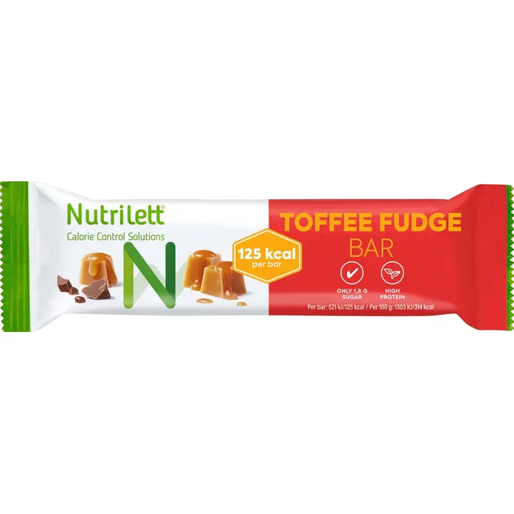 Nutrilett Toffee Fudge maitosuklaa-karamellipatukka 40g
