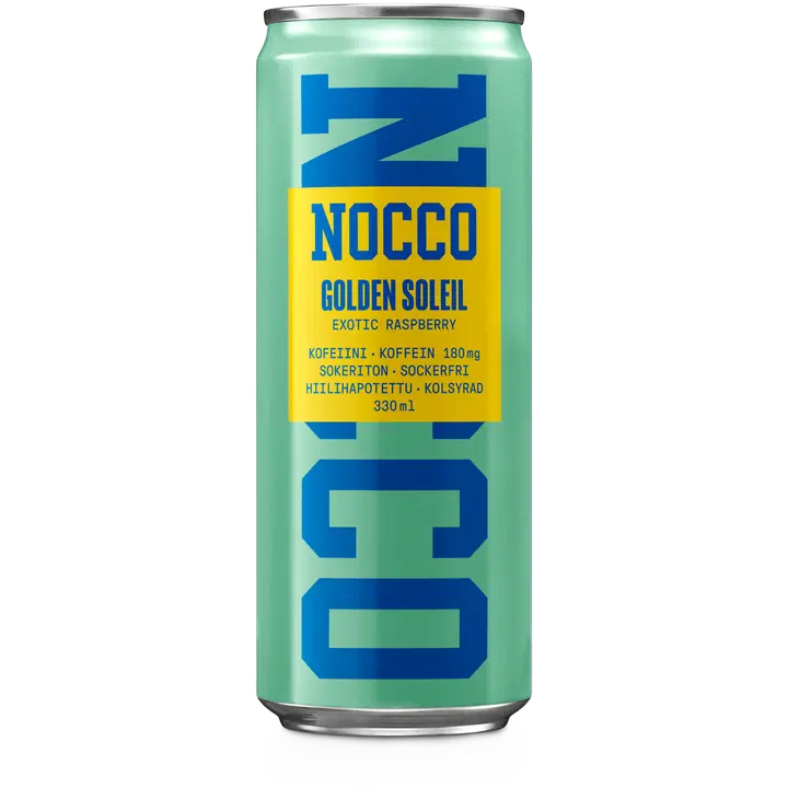 NOCCO Golden Soleil kofeiinia ja vitamiineja sisältävä hiilihapotettu energiajuoma 330ml