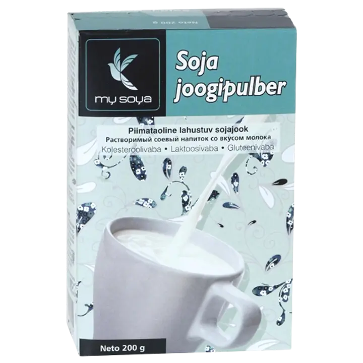 MySoya sojajoogipulber 200 g, gluteeni- ja laktoosivaba