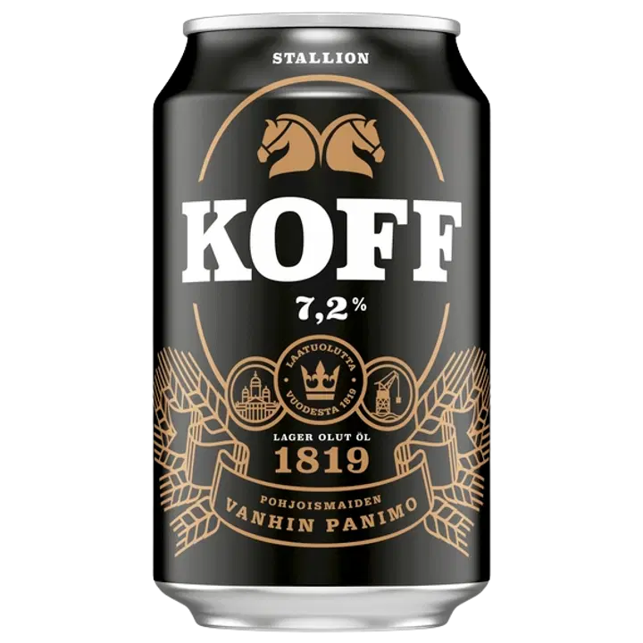 Koff Stallion Lager olut 7,2 % tölkki 0,33 L