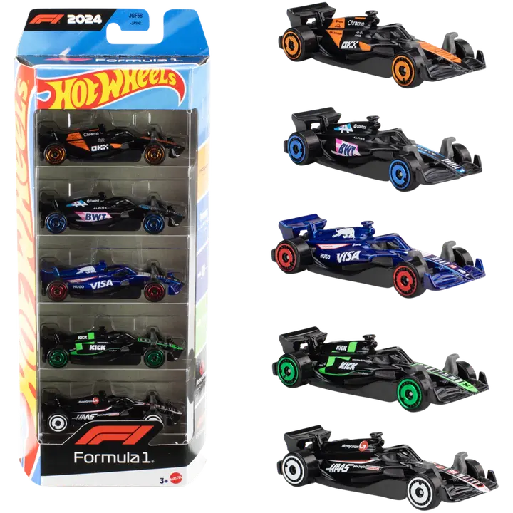 Hot wheels race f1 -pienet auto 5 kpl