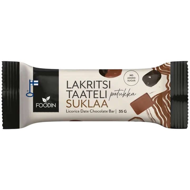 Foodin Lakritsitaatelipatukka Suklaa 35g
