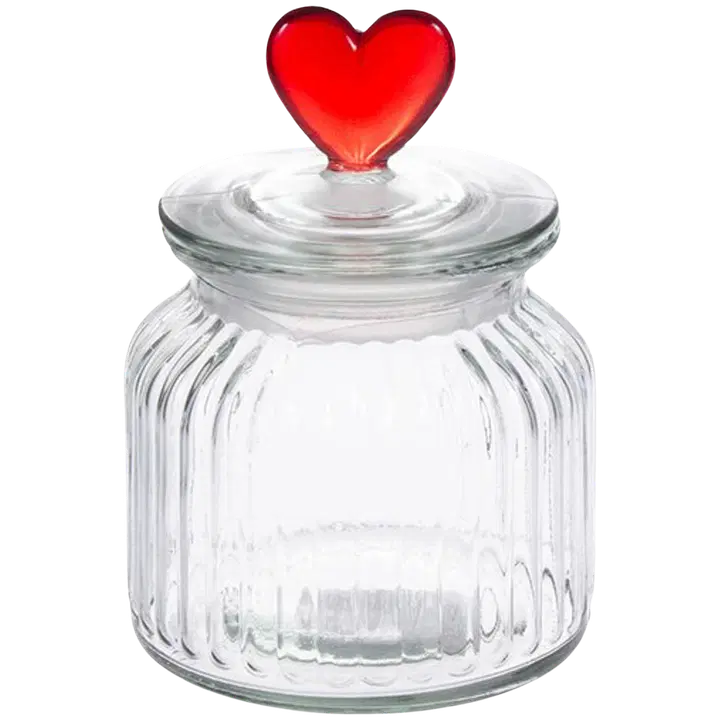 Klaaspurk 15 cm süda