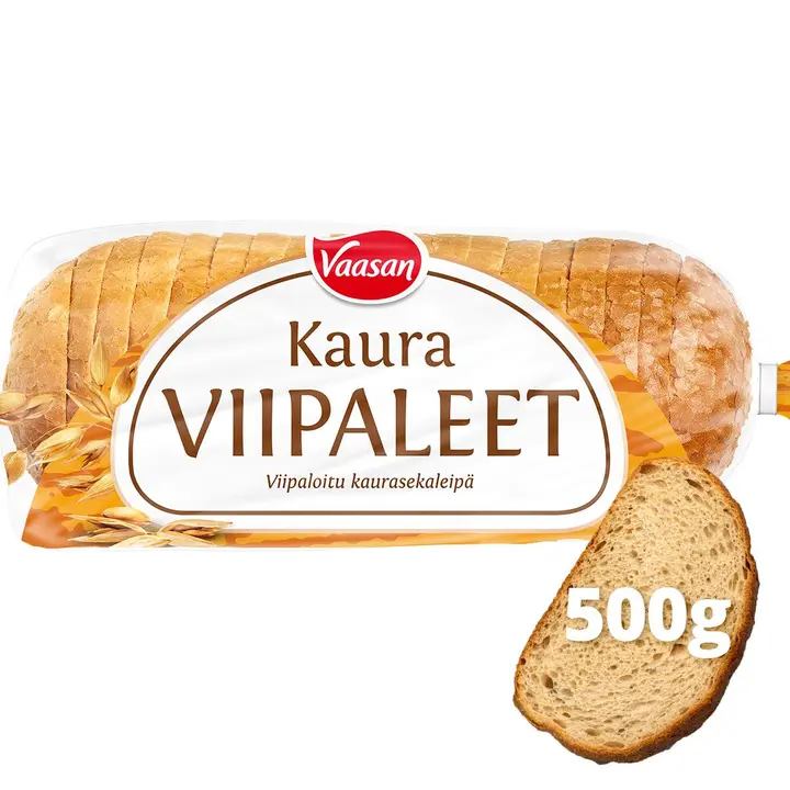 Vaasan Kauraviipaleet 500 g viipaloitu kaurasekaleipä