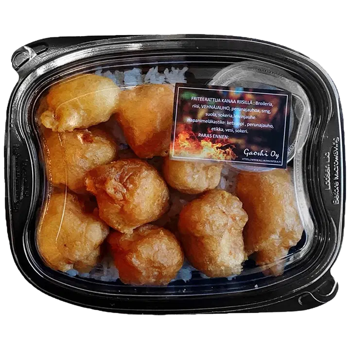 FRITEERATTU KANA RIISILLÄ