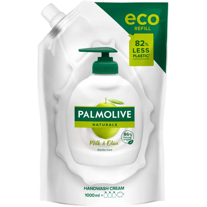 Palmolive Naturals Olive & Milk nestesaippua täyttöpussi 1000ml