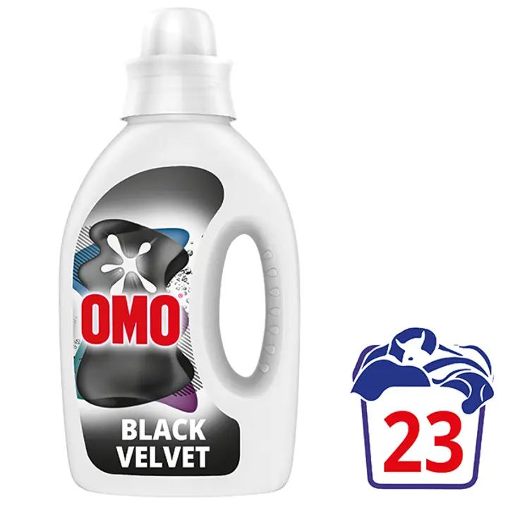 Omo Black Velvet Nestemäinen pyykinpesuaine Tummille vaatteille 920 ml 23 pesua