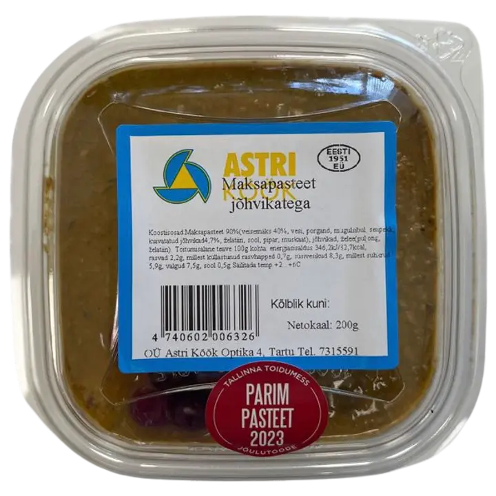Astri Köök Maksapasteet Jõhvikatega 200G