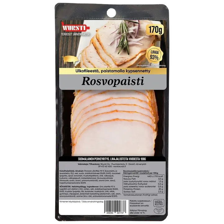 Wursti Rosvopaisti siivutettu 170g