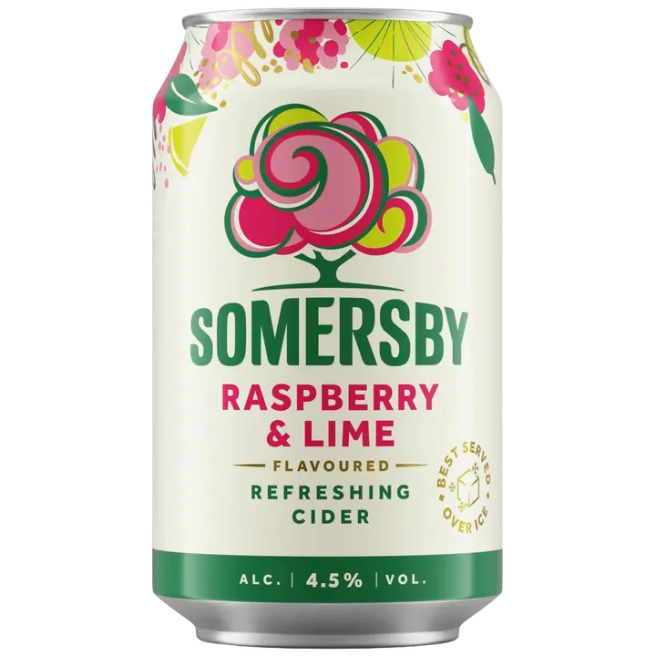 Somersby Raspberry Lime maustettu omenasiideri 4,5 % tölkki 0,33 L