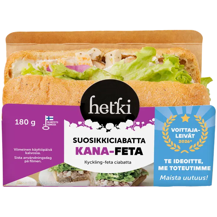 Fresh Hetki Suosikkiciabatta Kana-Feta 180 g