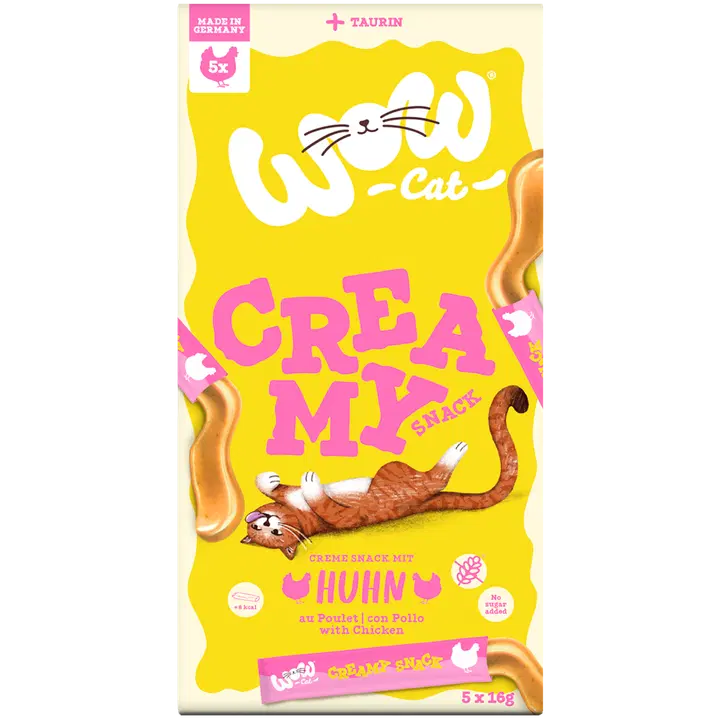 WOW CAT Creamy Snack Kyckling 5 x 16 g