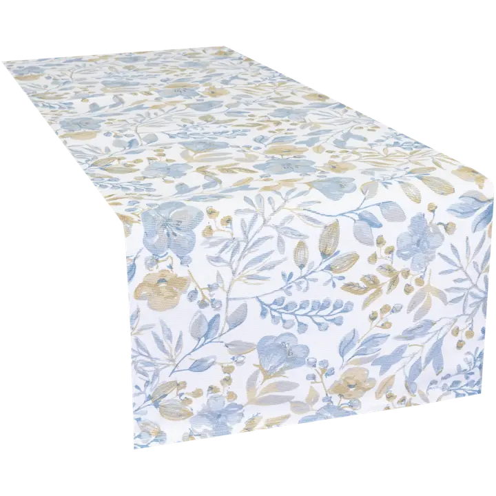 House kaitaliina Florals 33x120 cm vaaleansininen