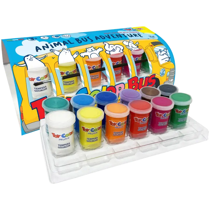 Toy color guaššvärvid 12v 25ml + pintsel