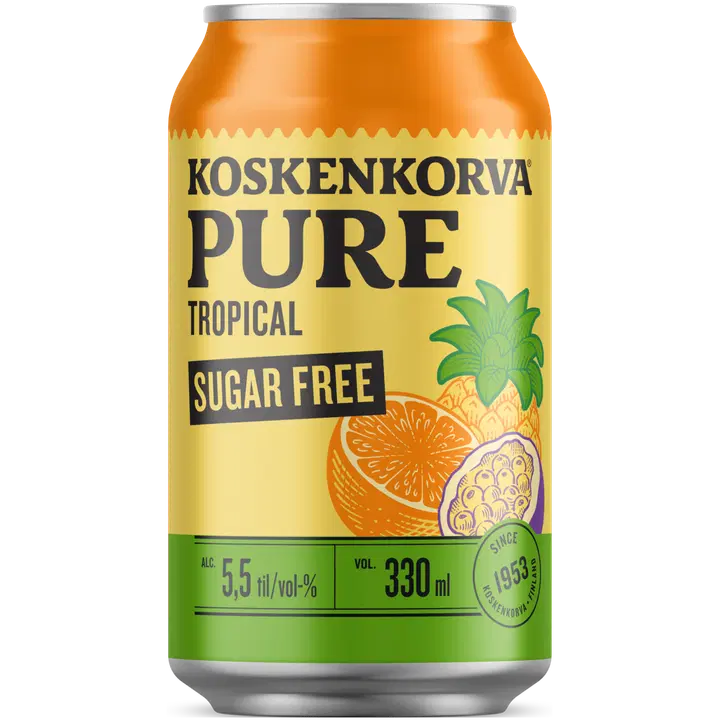 Koskenkorva PURE Tropical Sugar Free S 5,5% 33cl can