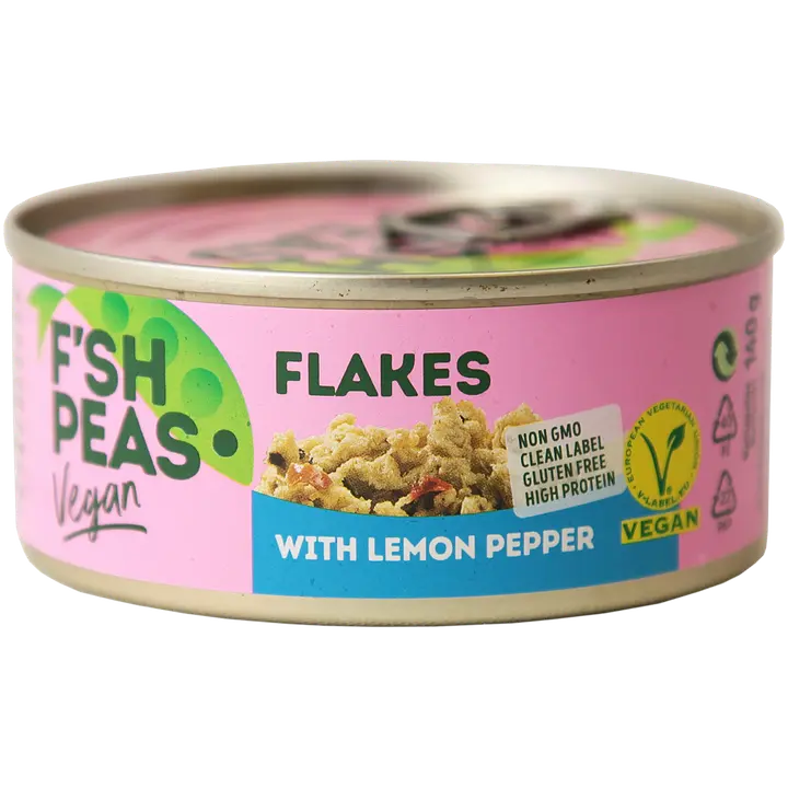 F`SH PEAS Vegan flakes with LEMON PEPPER 140g