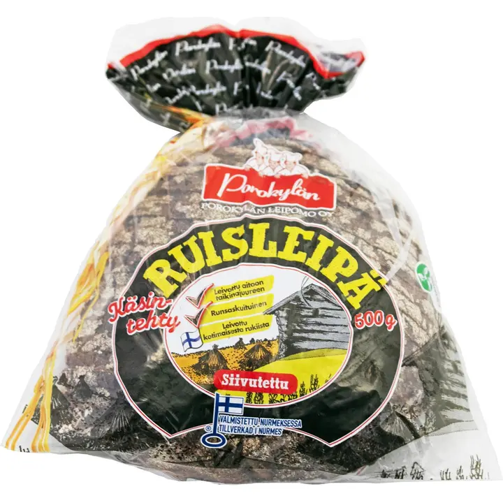 Porokylän Leipomo ruisleipä 500 g siivutettu