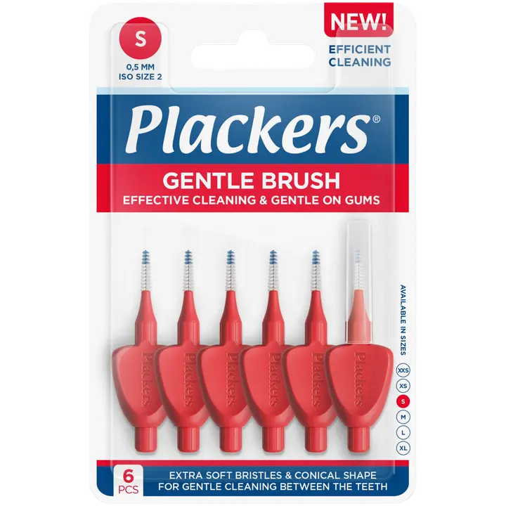 Plackers Gentle Brush Hammasväliharja S 0.5mm 6 kpl