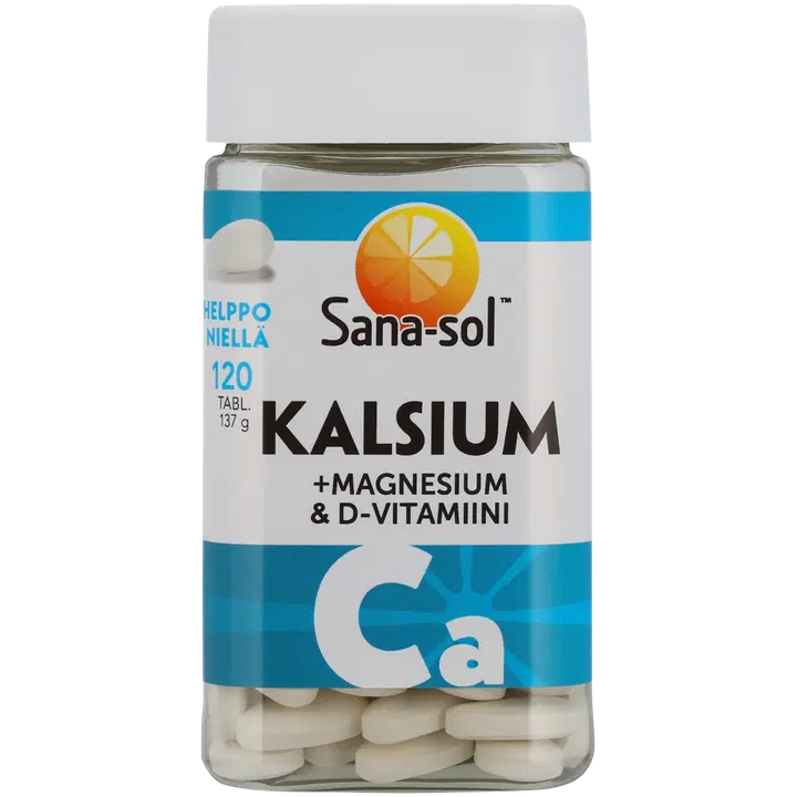 Sana-sol Kalsium-Magnesium-D-vitamiini 120tabl/137g