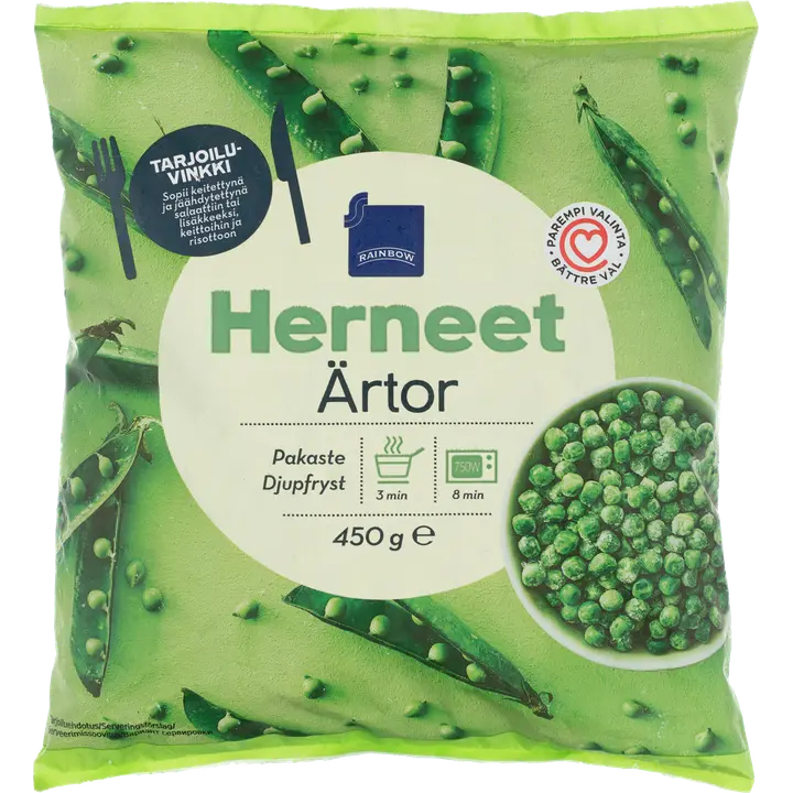 Rainbow 450g herneet pakaste