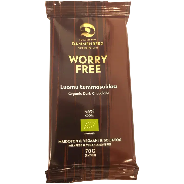 Dammenberg luomu tumma suklaalevy  maidoton, vegaani 70g