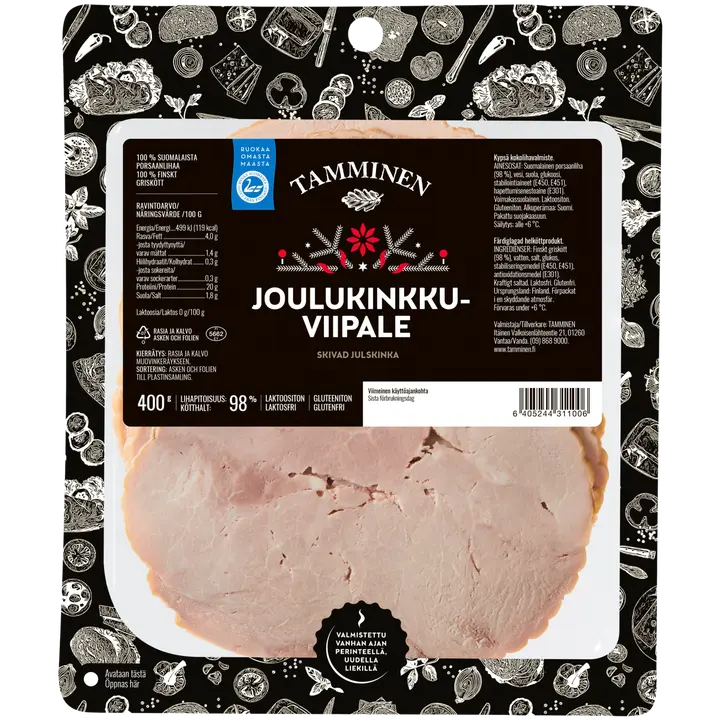 Tamminen joulukinkkuviipale kypsä 400g