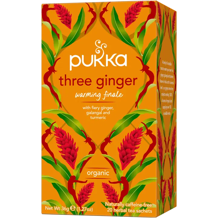 Pukka Yrttitee Three Ginger luomu 20p