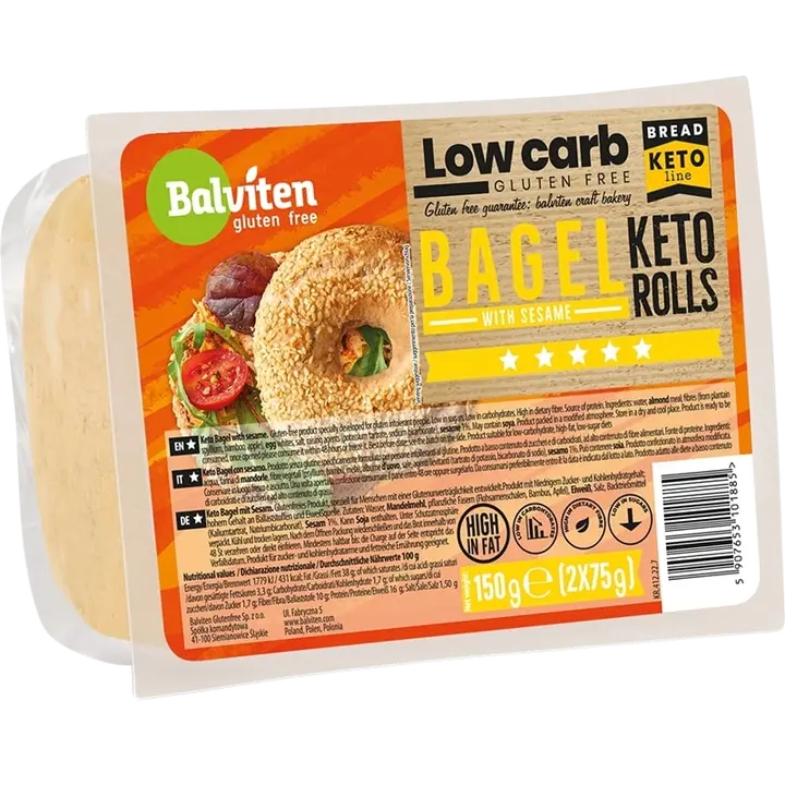 Balviten Gluteeniton Keto-bagel 2 x 75g