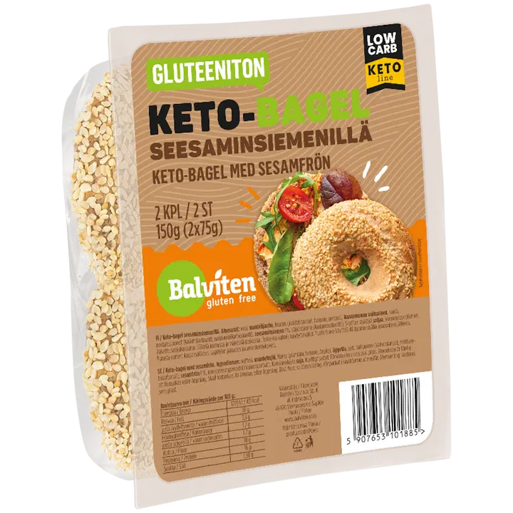 Balviten Gluteeniton Keto-bagel 2 x 75g