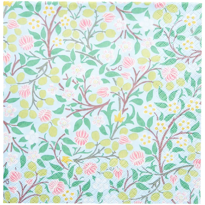 William Morris Clover vaaleansininen lautasliina 20kpl/24cm