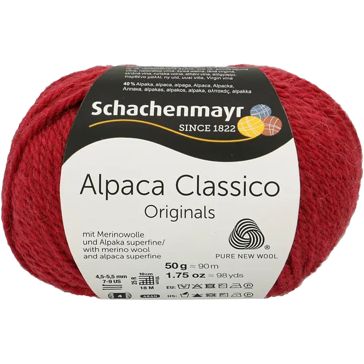 Schachenmayr neulelanka Alpaca Classico 50g punainen