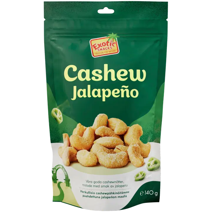 Exotic Snacks Cashew Jalapeño 140g