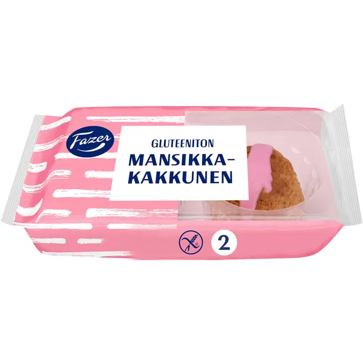 Fazer Gluteeniton Mansikkakakkunen 2kpl 160g