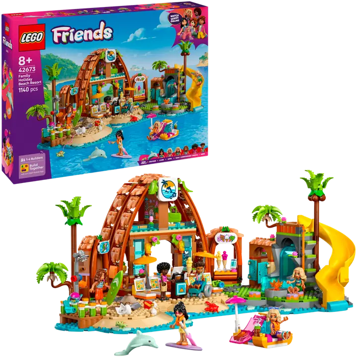 LEGO® Friends 42673 Koko perheen lomakohde meren rannalla