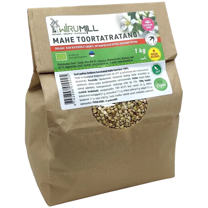 Wiru Mill mahe toortatratang 1 kg, gluteenivaba