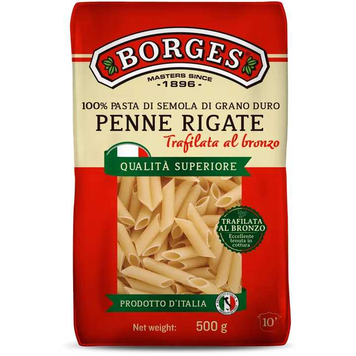 Borges pasta penne rigate durumnisujahust borges 500g